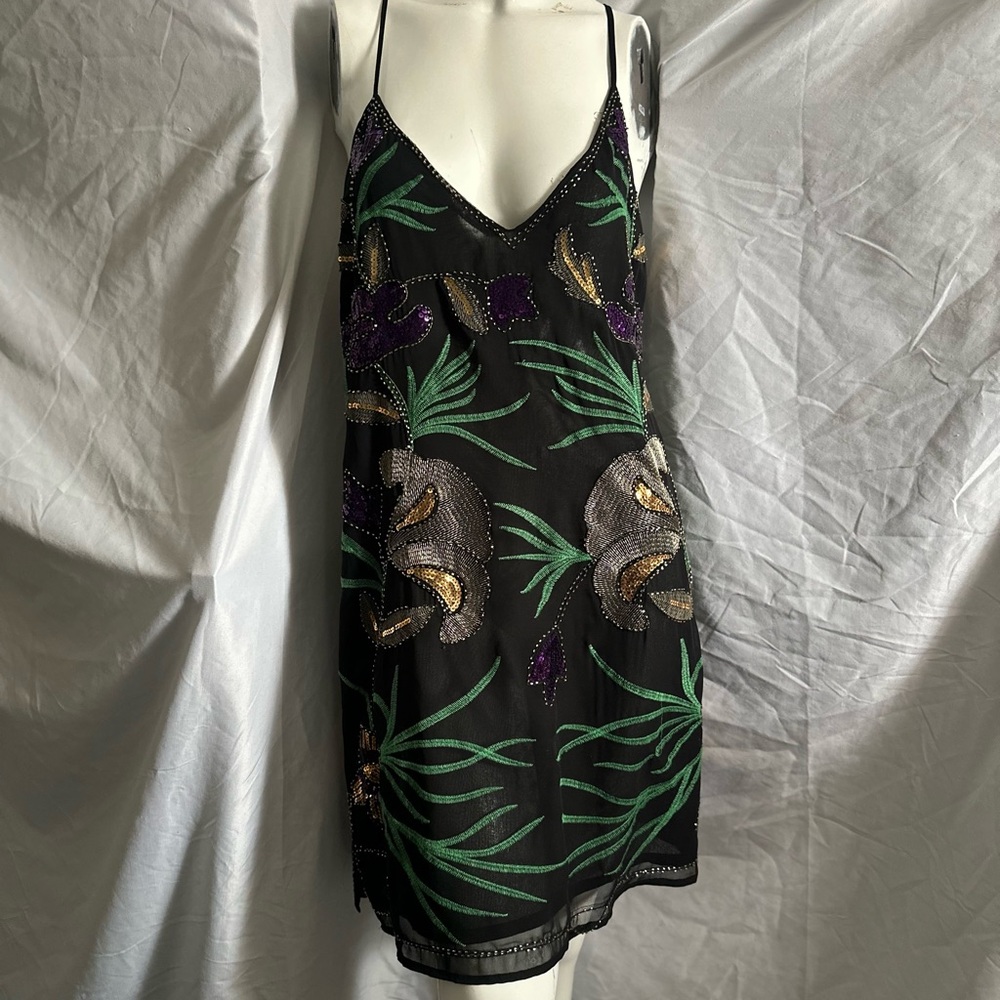 Beautiful Beaded, Semi Sheer Dress